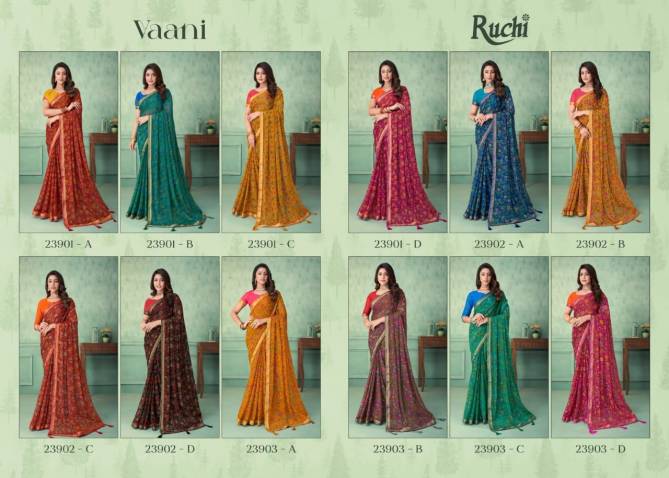 Ruchi Vaani 3 Chiffon Printed Sarees Catalog